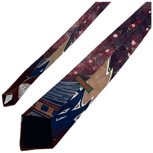 Tabasco Mens Silk Hot Sauce Bottle Tie 58" Made in USA Red Green Necktie - Picture 4 of 8